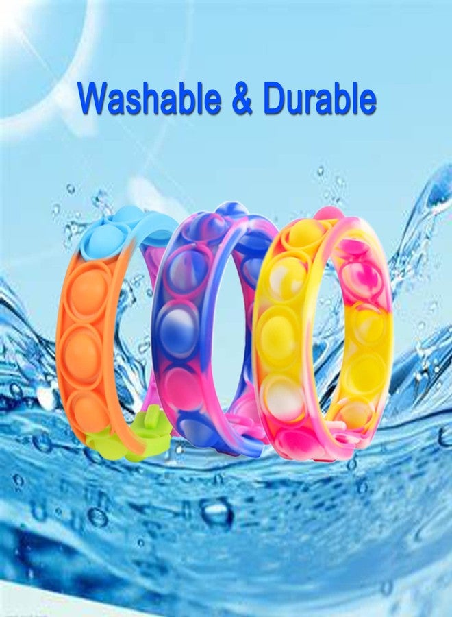 IERKEIE 30 Pcs Pop Bracelet Bubble Fidget Toys for Party Favors, Hand Finger Silicone Wristband Bulk for Student Classroom Prizes, Goodie Bag Fillers Stuffers Birthday Christmas Valentine Gifts for Kid - Image 5